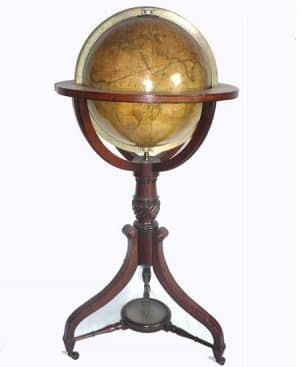 library floor globe signed malby